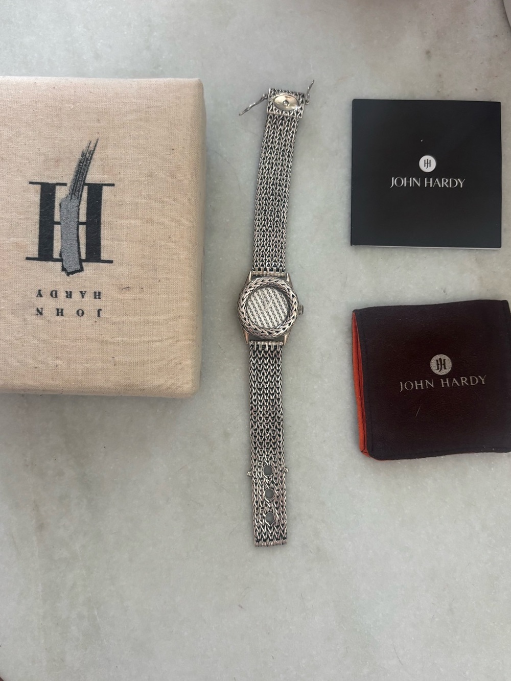 Vintage John Hardy Sterling Silver Woven Woman’s Watch